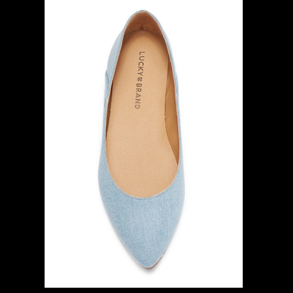 Lucky Brand Bylando Denim Pointy Flats - Picture 3 of 7